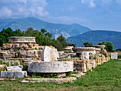 Ruinen des Hera-Tempels, Heraion von Samos, UNESCO-Weltkulturerbe, Ireo, Insel Samos, Nord-Ägäis, Griechische Inseln, Griechenland, Europa