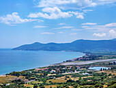 Coast of Pythagoreio, elevated view, Samos Island, North Aegean, Greek Islands, Greece, Europe