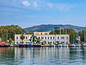 Waterfront of Lakki Town, Leros Island, Dodecanese, Greek Islands, Greece, Europe