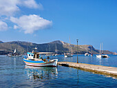 Hafen in Lakki Stadt, Insel Leros, Dodekanes, Griechische Inseln, Griechenland, Europa