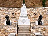 Kinaro Island War Memorial, Lakki Town, Leros Island, Dodecanese, Greek Islands, Greece, Europe