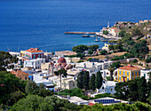Agia Marina, Blick von oben, Insel Leros, Dodekanes, Griechische Inseln, Griechenland, Europa