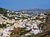 Platanos, elevated view, Agia Marina, Leros Island, Dodecanese, Greek Islands, Greece, Europe