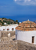 Patmos Chora, elevated view, Patmos Island, Dodecanese, Greek Islands, Greece, Europe