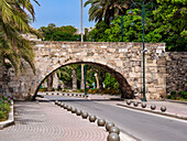 Brücke zur Burg Neratzia, Kos Stadt, Insel Kos, Dodekanes, Griechische Inseln, Griechenland, Europa