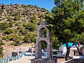 Glockenturm der heiligen orthodoxen Johannes der Täufer Kapelle von Thyme, Insel Kos, Dodekanes, Griechische Inseln, Griechenland, Europa