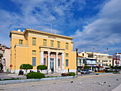National Bank at the waterfront, Samos Town, Samos Island, North Aegean, Greek Islands, Greece, Europe