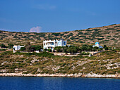 Uferpromenade von Arki, Insel Arkoi, Dodekanes, Griechische Inseln, Griechenland, Europa
