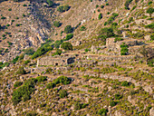 Alte Siedlungsruinen in der Nähe des Dorfes Nikia, Insel Nisyros, Dodekanes, Griechische Inseln, Griechenland, Europa