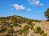 View towards Nikia Village, Nisyros Island, Dodecanese, Greek Islands, Greece, Europe
