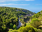 Straße zum Arkadi Kloster, Blick von oben, Region Rethymno, Kreta, Griechische Inseln, Griechenland, Europa