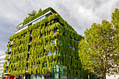 Grüne Fassade, Calwer Passage, Bäume, Stuttgart, Baden-Württemberg Land, Deutschland, Europa