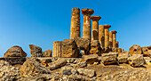 Tempel des Herakles, Valle dei Templi (Tal der Tempel), UNESCO-Weltkulturerbe, hellenische Architektur, Agrigento, Sizilien, Italien, Mittelmeer, Europa