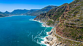 Aerial of Chapman´s Peak drive, Cape Town, Cape Peninsula, South Africa, Africa