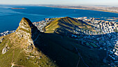 Aerial of the Lion's Head, Cape Town, South Africa, Africa