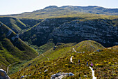 South Africa, Hermanus, Hiking trails in mountains in Fernkloof Nature Reserve