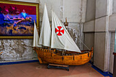 A model replica of the Nina in the museum of the Columbus Lighthouse in Santo Domingo, Dominican Republic.