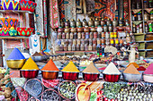 Luxor, Egypt. Spices for sale at a shop. (Editorial Use Only)