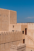 Details der Architektur des Forts von Nizwa. Nizwa, Oman.