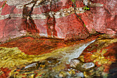 Canada, Alberta, Waterton Lakes National Park. Red Rock Creek in Red Rock Canyon.