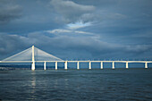 Lisbon, Portugal. Vasco de Gama bridge. The longest bridge in Europe.