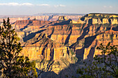 USA, Arizona, Grand-Canyon-Nationalpark. Landschaft vom Nordrand des Point Imperial.