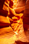 USA, Arizona, Lake Powell Navajo Tribal Park. Slot canyon in Lower Antelope Canyon.