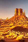 USA, Arizona, Monument Valley Navajo Tribal Park. The Mittens formations.