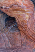USA, Nevada. Abstrakte Linien im Sandstein, Valley of Fire State Park.