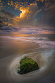 USA, New Jersey, Cape May National Seashore. Sunrise on shoreline.