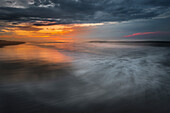 USA, New Jersey, Cape May National Seashore. Sunrise on shoreline.