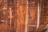 Eidechsen-Petroglyphen im Fremont-Stil am Cub Creek, Dinosaur National Monument