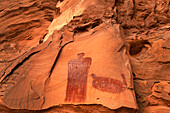Cleopatra Panel, a Barrier style Pictograph at Hog Springs., Utah.