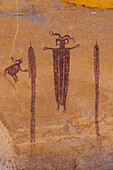 USA, Utah. Head of Sinbad Panel pictographs in San Rafael Swell Recreation Area.