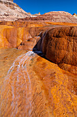 USA, Utah. Crystal Geyser, a cold water geyser, travertine geological formation, near Green River.