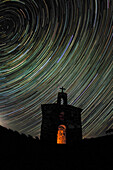 Star trail over the stone chapel at Red Willow Vineyard. (PR)