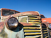 Close-up detail of old trucks in the Palouse.