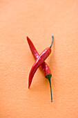 Two red chilli peppers