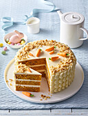 Easter carrot cake with mascarpone cream
