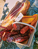 Spanish chorizo, lomo and jamón ibérico