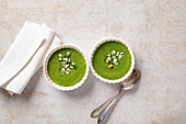 Green gazpacho with almonds