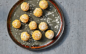 Energy balls with mango and coconut