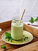 Green pea and mint smoothie