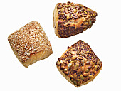 Various rolls with seeds and grains