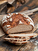 Rustic wood-fired oven bread