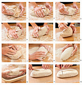 Step-by-step instructions for baking bread