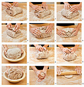 Preparation steps for Reeperbahn bread