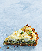 Spinach and feta tart with spring onions