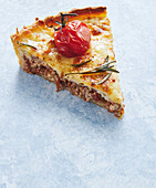 Quiche with cherry tomatoes and rosemary