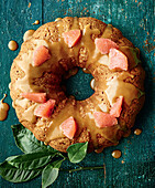 Grapefruit and coconut bundt cake with icing